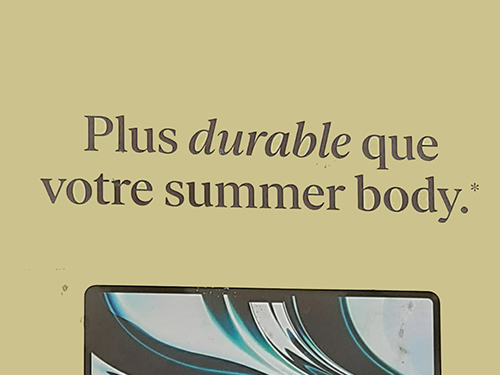 Pub Back Market summer body : allégation environnementale trompeuse et expression stigmatisante